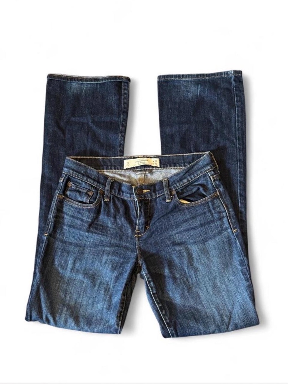 Abercrombie & Fitch Women's Straight Leg Jeans - Dark Blue Wash